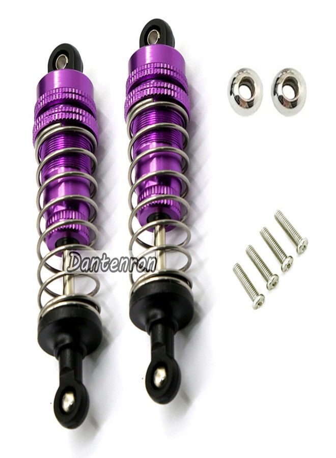 Dantenron RC Car 144001 Shock Absorber Damper Upgrade Parts With Oil Filled Metal Shocks Suspension Replacement Accessory Compatible with 1/14 WLtoys Buggy Car 144001 124018 124019 4Pcs (Purple) - Image 5